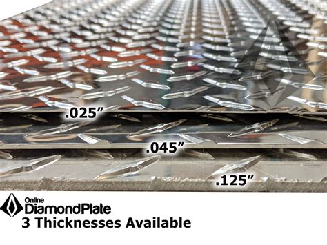 diamond plate metal sheets|diamond plate thickness chart.